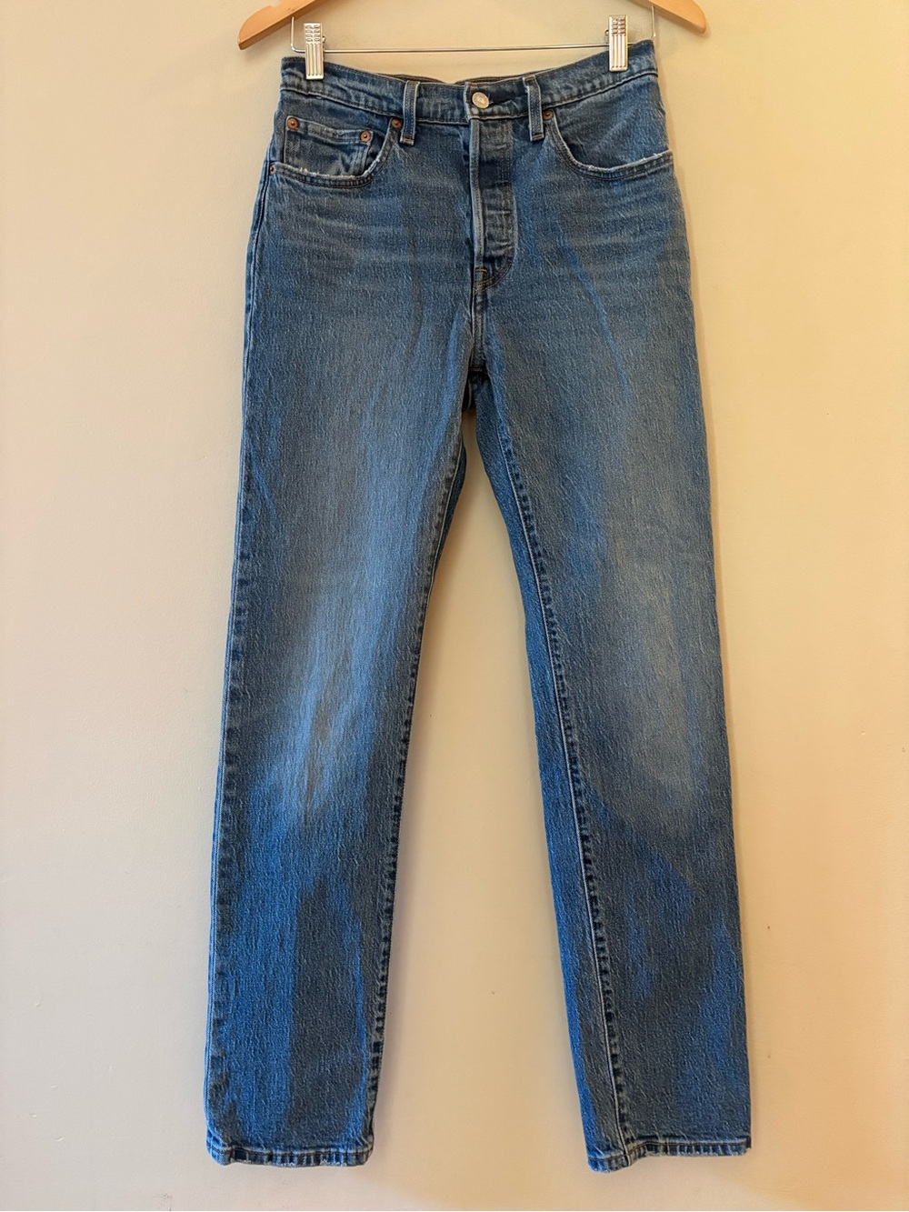Levi's 501 Straight Leg High Rise Jeans women’s size 27 x 32.